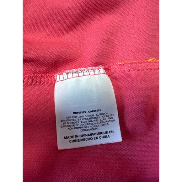 Nike Golf Dri-Fit Womens Pink & Yellow Short Sleeve 1/4 Zip Pullover XL - Picture 7 of 10